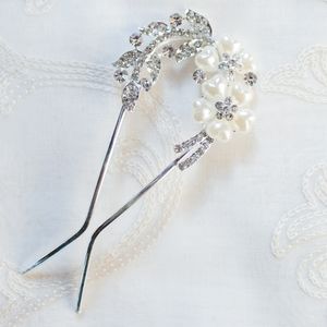Fashion Crystal & Pearl Hair Pin